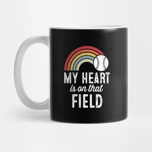 My Heart is on That Field Rainbow Mug